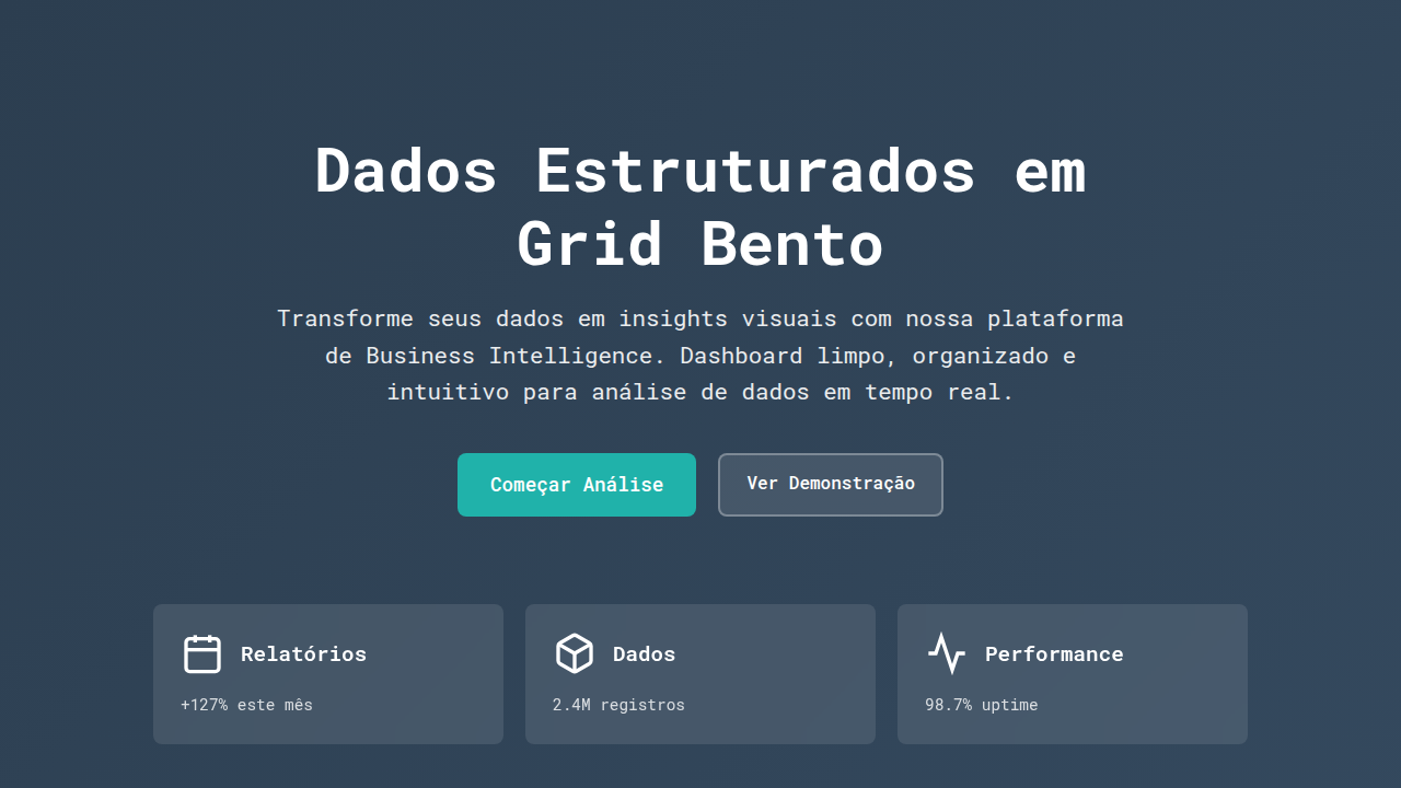 Bento Dados Estruturados