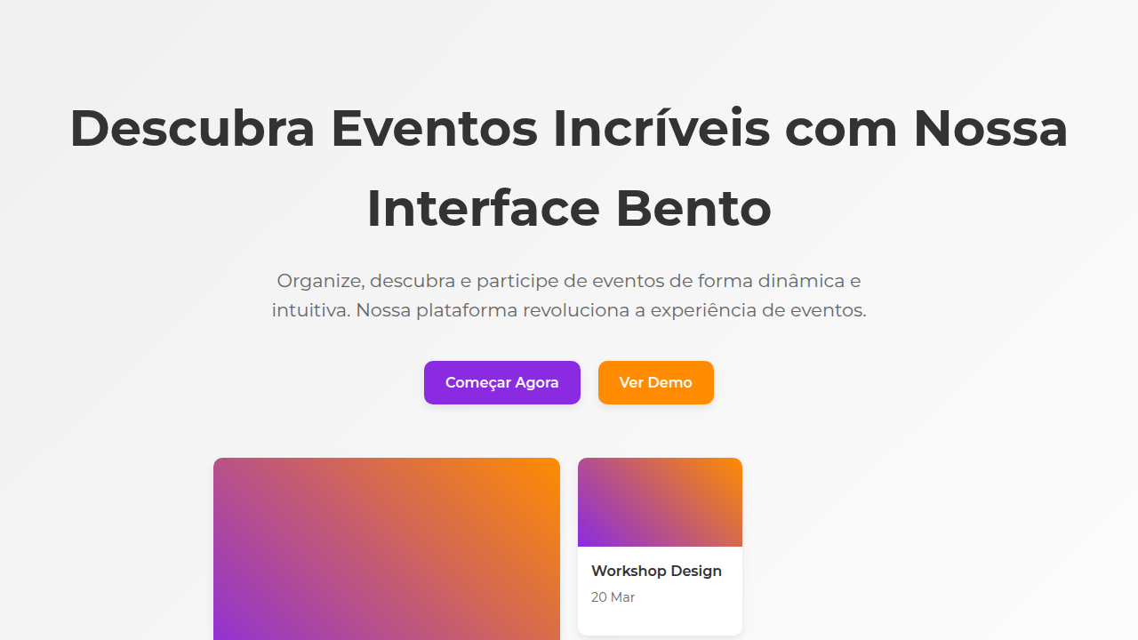 Bento Eventos Dinâmicos