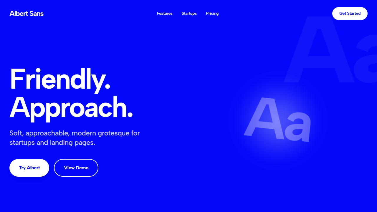 Albert Sans Typography