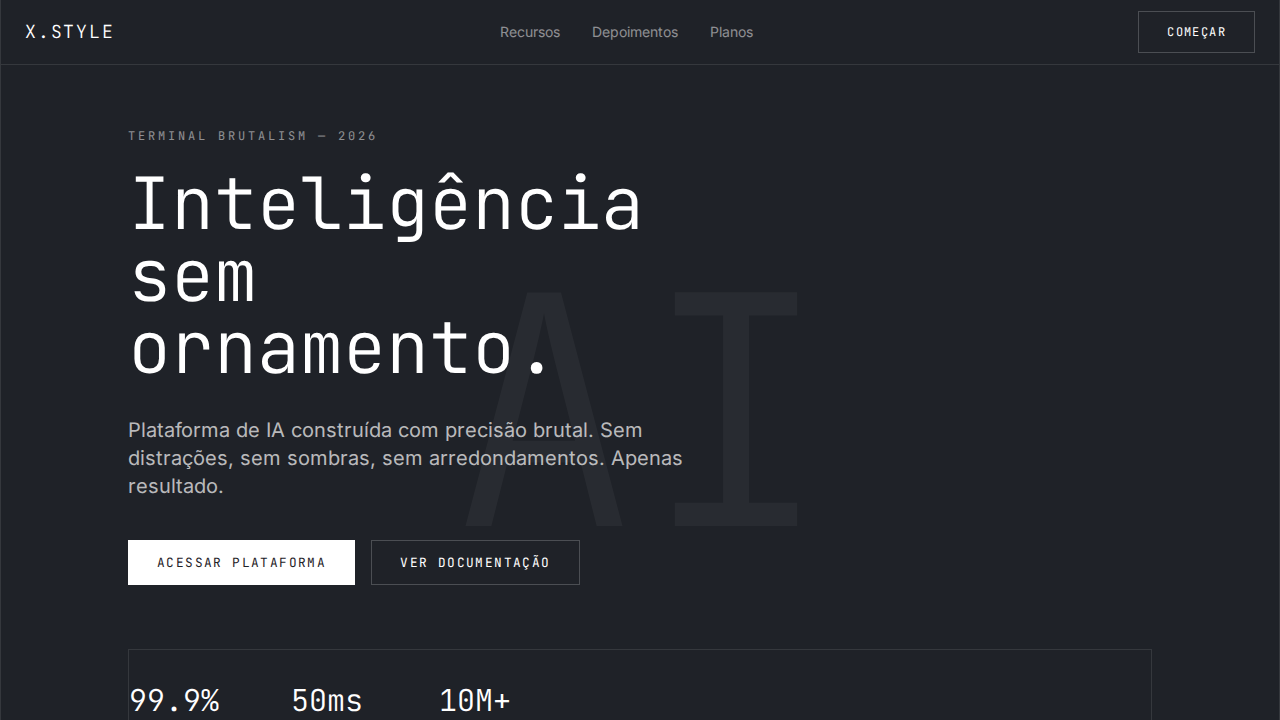 xAI Brutalist Monospace